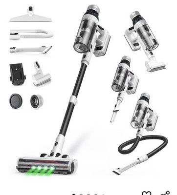 Cordless Stick Vacuum Cleaner with 2 Batteries, 110 Min Runtime, LED Display