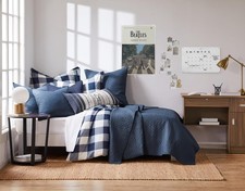 Cross Stitch Reversible Twin XL/Twin Quilt Set 68x86in with 1 Pillow Sham