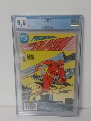 FLASH #1 Newsstand (DC Comics, 1987) CGC Graded 9.6 ~ White Pages