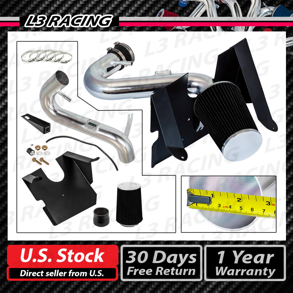 BLACK COLD AIR INDUCTION INTAKE KIT+ DRY FILTER 05-09 Mustang Base 4.0L V6