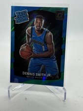 2017-18 Donruss Rated Rookie Green Flood Dennis Smith Jr Mavericks NC State