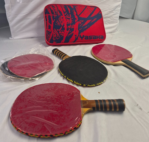 Yasaka Table Tennis Racket Set Red/Black with Bag and Accessories