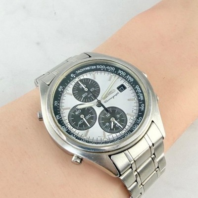 Seiko 7T32 7C60 Panda Chronograph Watch Genuine Vintage Rare Mens