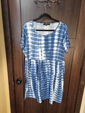 EUC Women's Plus Buttery Soft Stretch Knit Tie Dye Midi Dress Size 2X