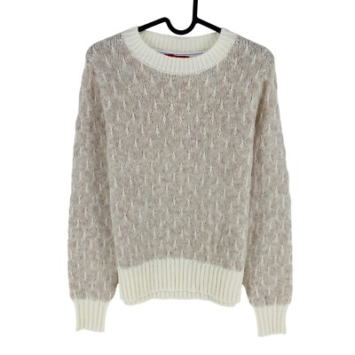 s.Oliver Women Beige Crew Neck Jumper Sweater Size EU 36 UK 10 US 6