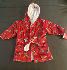 Rudolph The Red Nose Reindeer Baby Unisex Plush Robe Bathrobe, 0-9 Months