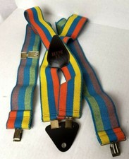 Danbury HIM II Britches Hitchers Suspenders NEW Extra Long Orange Yellow Blue
