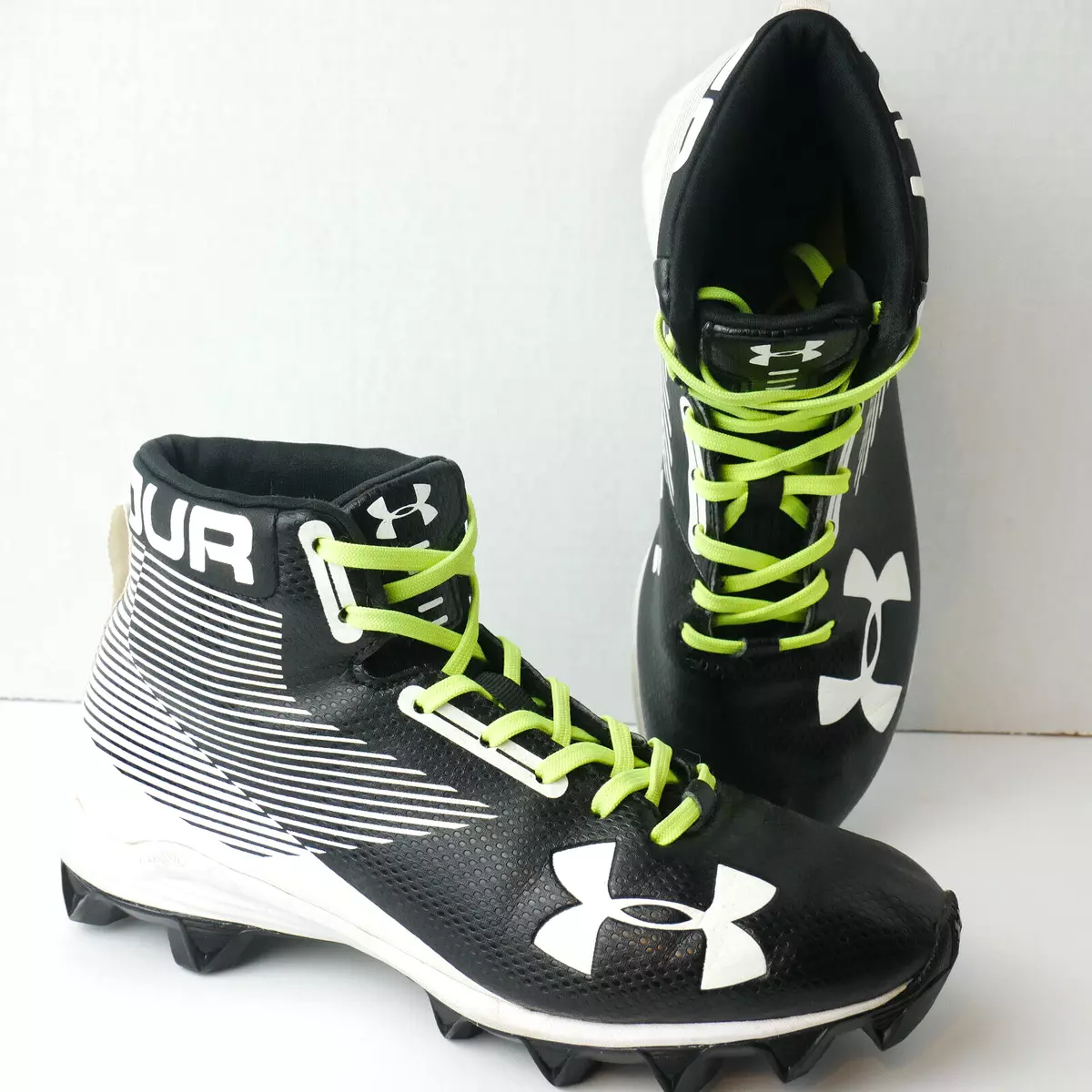 Under Armour Boys Hammer Mid Rm Jr 1289783 011 Black Football