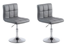Lot de 2 Chaises Lounge Palma V2 en Similicuir Pied en Métal ajustable pivotant