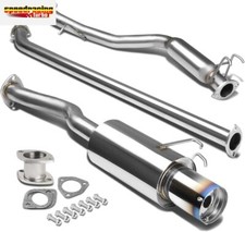 For 06-11 Honda Civic 4 Round Burnt Muffler Tip T-304 Racing Catback Exhaust For 06-11 Honda Civic 4 Round Burnt Muffler Tip T-304 Racing Catback Exhaust