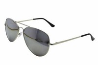 Silver Sunglasses with Silver Mirrored Lenses UV400