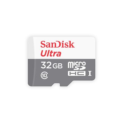 SanDisk Ultra 32GB microSDHC UHS-I Card with Adapter, Silver, Standard Packaging