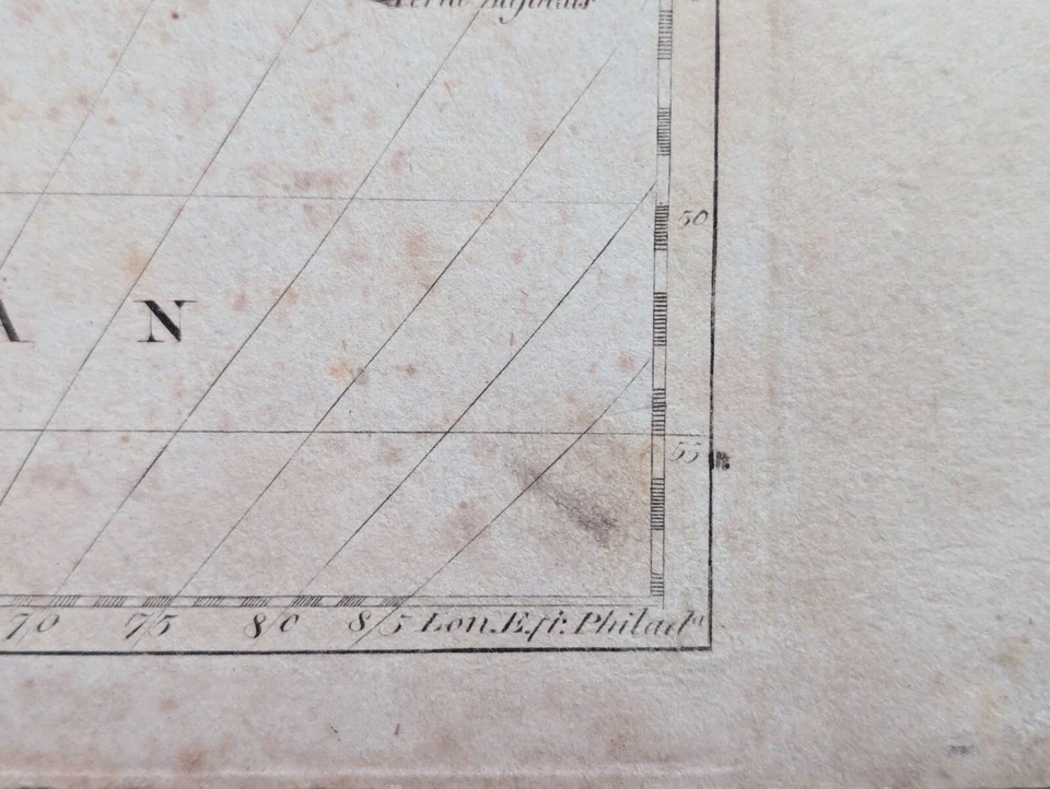 Un mapa de América del Sur por Mathew Carey antiguo original 1795 Foto 3 de 4