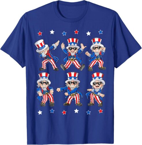 Dancing Dabbing Uncle Sam 4th of July Boys Girls Kids Dance T-Shirt Hoodie - Picture 14 of 16