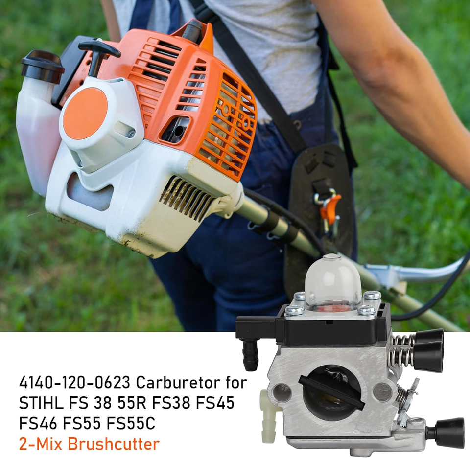 Carburatore ZAMDOE Per Stihl FS38 FS55R FS45 FS46 Decespugliatori - Ricambio C1Q-S282 (Post 2013-2015) - Foto 5