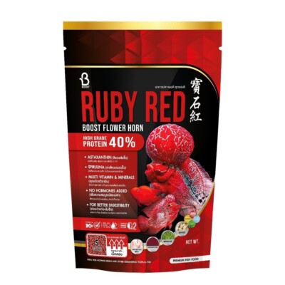 Boost Flowerhorn Premium Fish Food - RUBY RED - Color Boosting Formula  100g