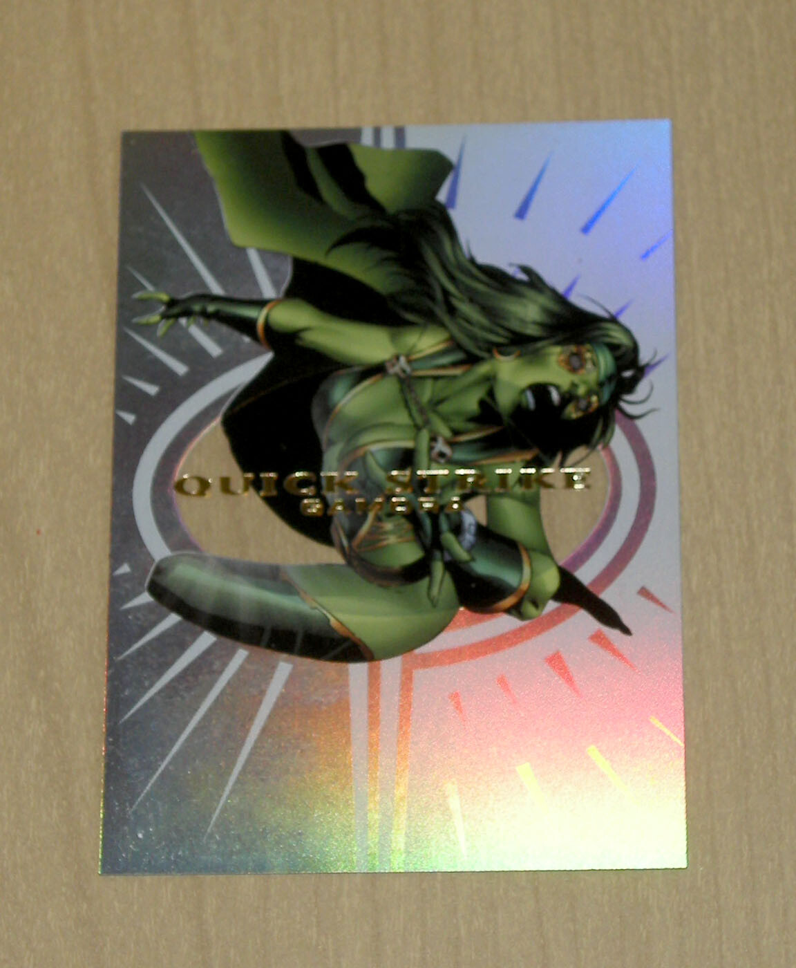 2013 UD Marvel Fleer Retro Quick Strike insert card GAMORA #15