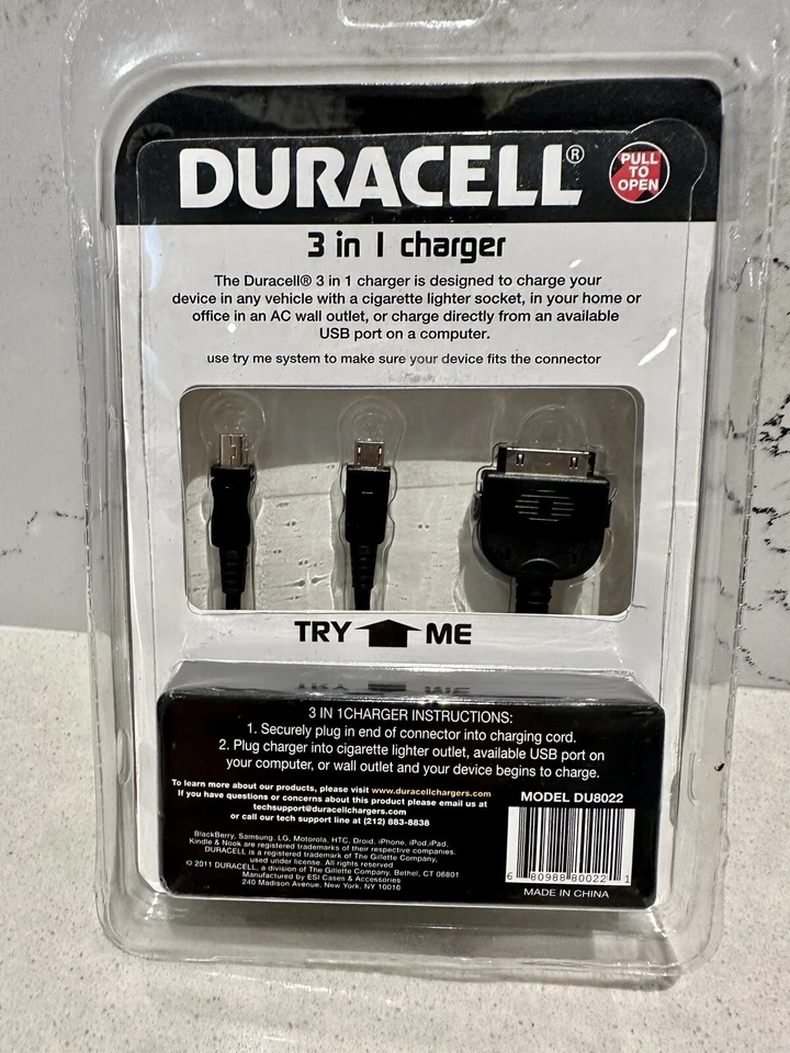 Duracell 3 In 1 Charger Use With iPod Nano iPod Touch iPhone And iPad Car Home - Image 4 of 4