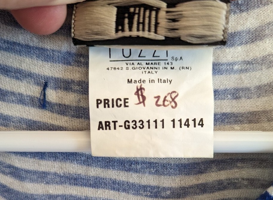 JEAN PAUL GAULTIER Maille Femme Y2K V Neck Dress Italy SZ M