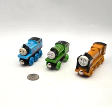 Thomas & Friends Wooden Railway Train Tank Engine w/ Murdoch + Coal Percy Lot x3