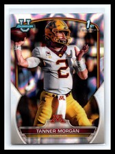 🏈 TANNER MORGAN 2022 1ST BOWMAN CHROME U LAVA REFRACTOR HOLO RC SERIAL # 100