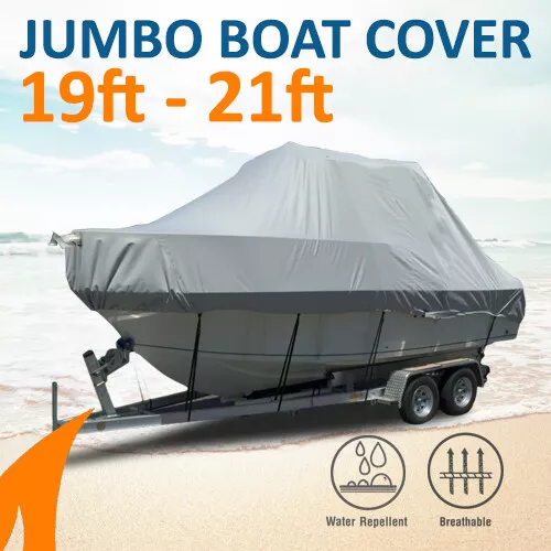 Heavy-Duty, Marine Grade 19ft-21ft / 5.8m-6.4m Trailerable Jumbo Boat Cover - Picture 1 of 5