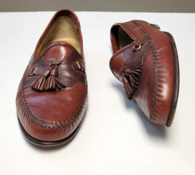 Santoni Men’s Tassel Loafers - Brown, Leather. Made in Italy Santoni Brown Suede and Leather Tassel Loafer main image 3