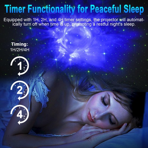 Star Projector Galaxy Night Light Space Buddy Projector & Remote 1/2/4H Timer AU - Picture 3 of 8
