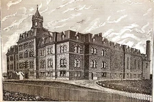 Brooklyn Institution ST. JOHN'S MALE ORPHAN ASYLUM 1884 Antique Print Matted