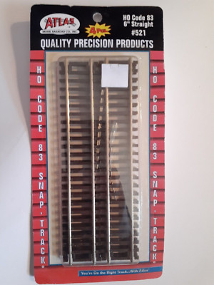 Voie Droite Atlas 521 Code 83 échelle HO - Pack De 6, Neuf, Livraison Gratuite