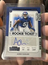 Azeez Ojulari 2021 Panini Contenders #169 Rookie Ticket  Auto RC Giants