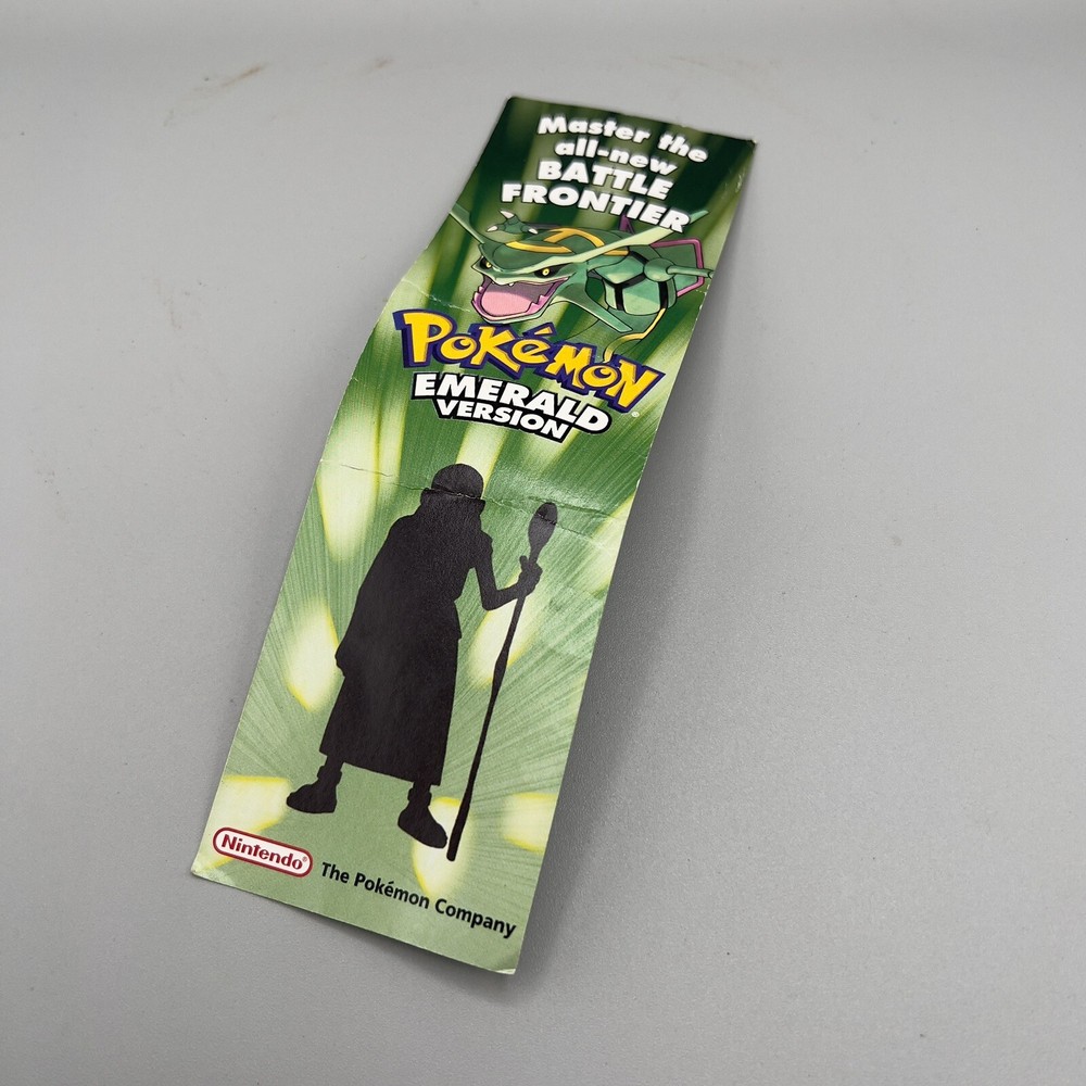 Pokemon Emerald Version Promo Bookmark - GBA GameBoy Advance - 2005 RARE