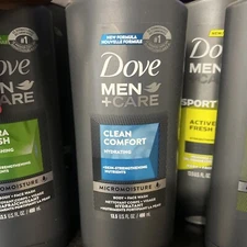 Dove Men+Care Clean Comfort Hydrating MicroMoisture Body & Face Wash 13.5 Fl oz
