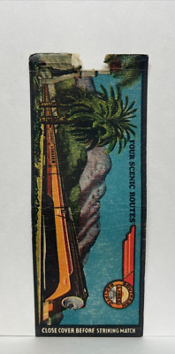 Southern Pacific Lines ''Four Scenic Routes'' Match Cover 1940s