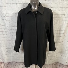 Vintage FORECASTER of Boston Womens Size 2 Black Wool Peacoat 100 Wool