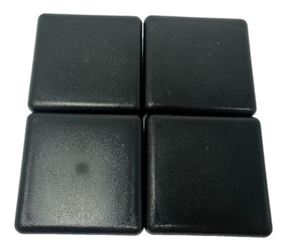 Lot of (4) Square Plastic Plug, LDPE,  Cap Square Tubing, 10 - 14 Gauge, 3'' x 3''