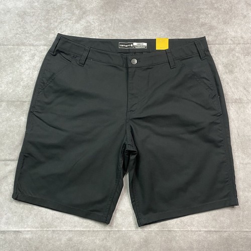 Carhartt Shorts Women 16 Black Workwear Rugged Flex Pro Series Loose Fit Canvas