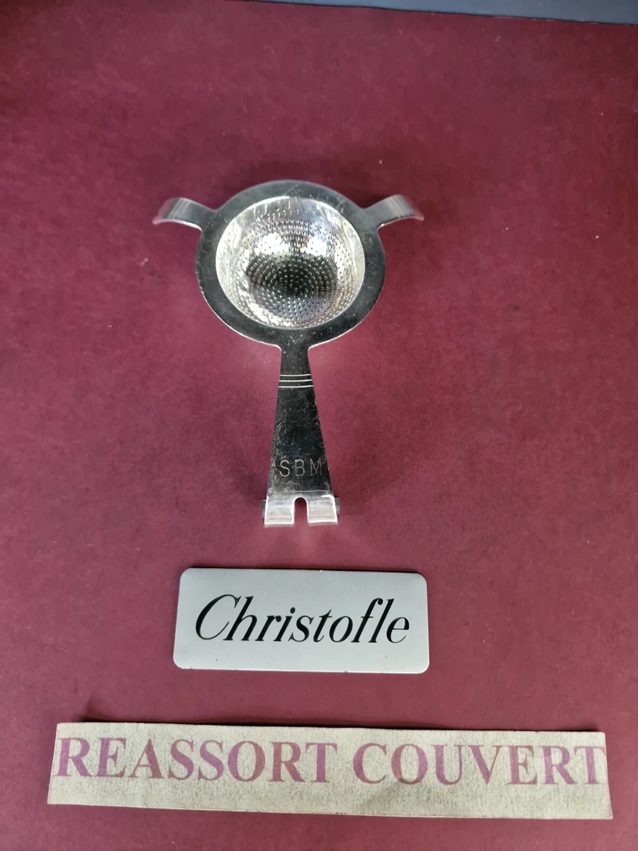 Passe-thé Ancien En Métal Argenté 2 Parties – Objet De Collection