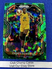 2021 #55 Chiney Ogwumike Panini WNBA Panini Prizm Green Ice Prizm Sparks