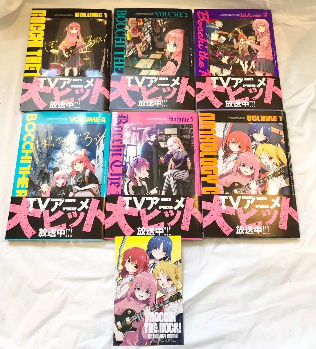 Bocchi the Rock Comics Vol. 1~5 + Anthology 6 Books set lot + Limited  Postcard