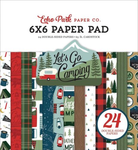Echo Park - Let's Go Camping - 6x6 Paper Pad 24 Double-sided Sheets Family Trip - Picture 1 of 1