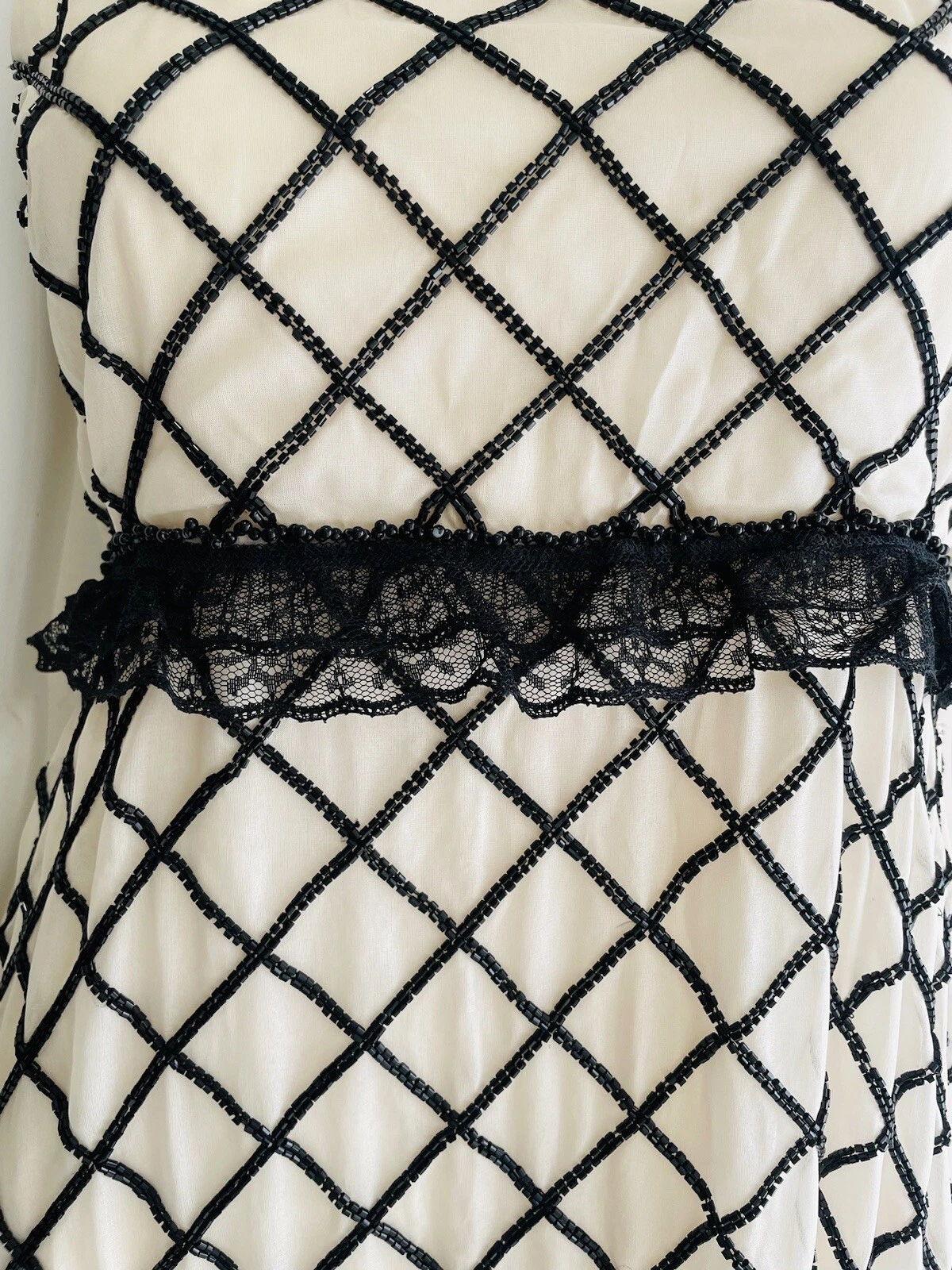 TORY BURCH abito da sera donna elegante con perline $3000 RARO taglia 2