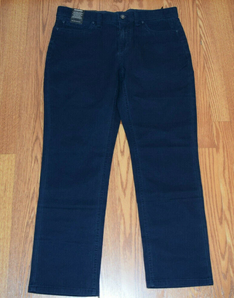 NWT Mens WEATHERPROOF Sapphire Navy 5 Pocket Slim Straight Leg Pants 34 W 32 L