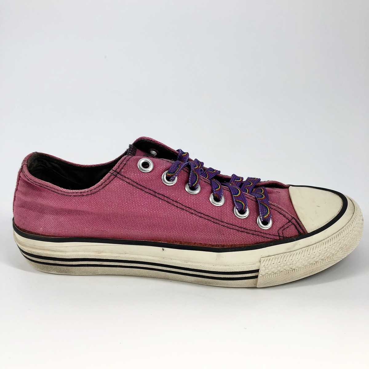 Old Navy Pink/ Purple/ Magenta Rainbow Lace Sneakers Size 7