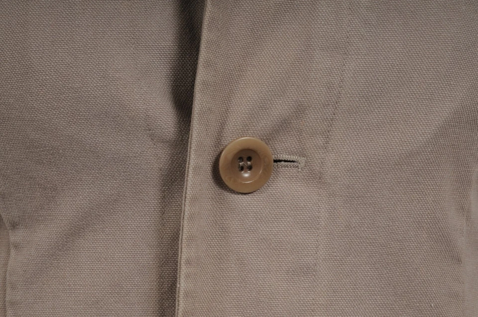 Chaqueta Militar Miu Miu 2000s Y2k Vintage Mujer Pequeña IT 38 Beige Algodón Lona Foto 2 de 4