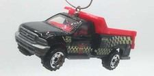 Christmas Ornament for Ford Dump Utility Truck Black Red