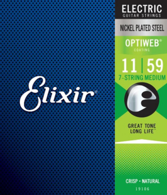 Elixir Nickel Plated Optiweb 7-STRING Electric Guitar Strings | eBay