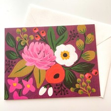 RIFLE PAPER CO. Greeting Card  Envelope - VINTAGE BLOSSOM BURGUNDY Floral Blank