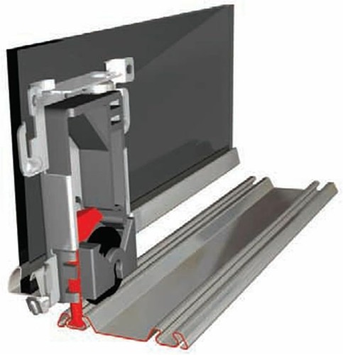Wardrobe Sliding Door Wheel Runners with Anti Jump Safety Clip - 66Lbs Capacity - Picture 2 of 2