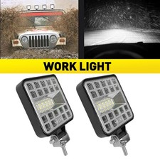 Waterproof 2pcs White LED Work Lights Bar Flood Spot Beam Lamps Trailer UTV Boat